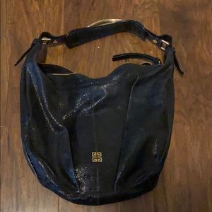 Givenchy shoulder bag in black metallic leather